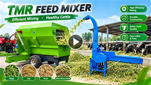 Feed Soghluaiste Meascthóir Wagon TMR Fothaire|Crushing Tuí Arbhair & Tástáil...